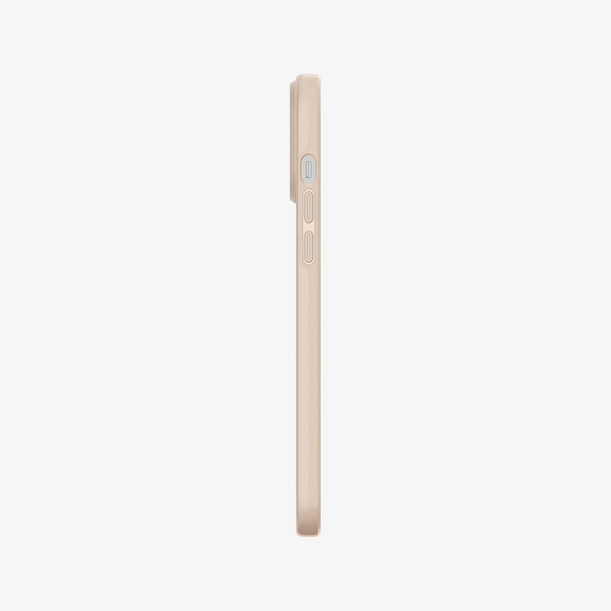 ACS03195 - iPhone 13 Pro Max Case Thin Fit in sand beige showing the side with volume controls