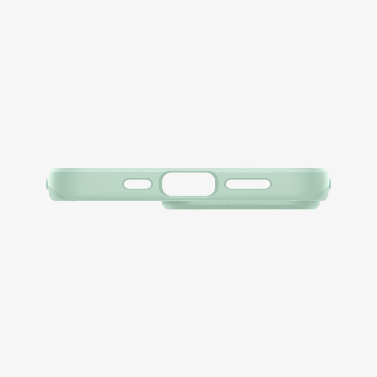 ACS03493 - iPhone 13 Pro Case Thin Fit in apple mint showing the bottom with precise cutouts