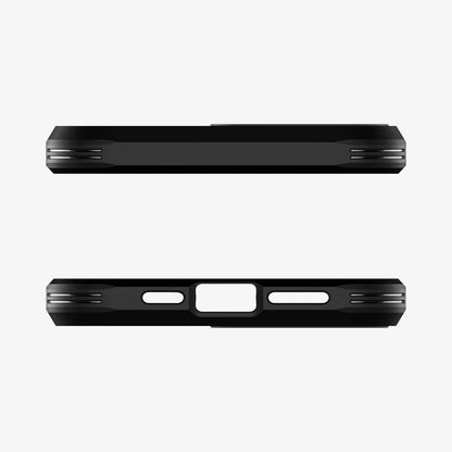 ACS03838 - iPhone 13 Pro Max Case Tough Armor in sierra blue showing the top and bottom with precise cutouts