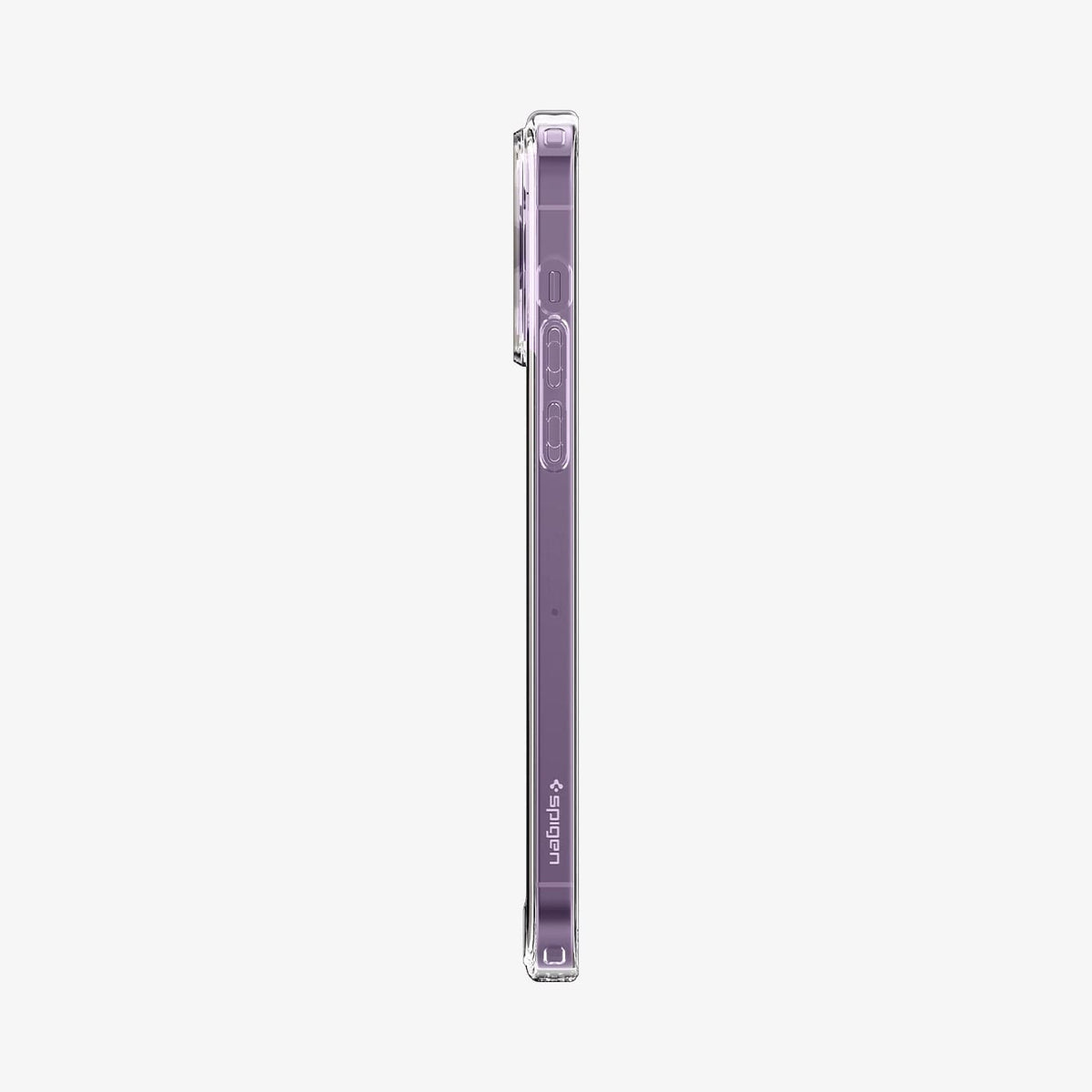ACS04969 - iPhone 14 Pro Case Ultra Hybrid (MagFit) in white showing the side with volume controls