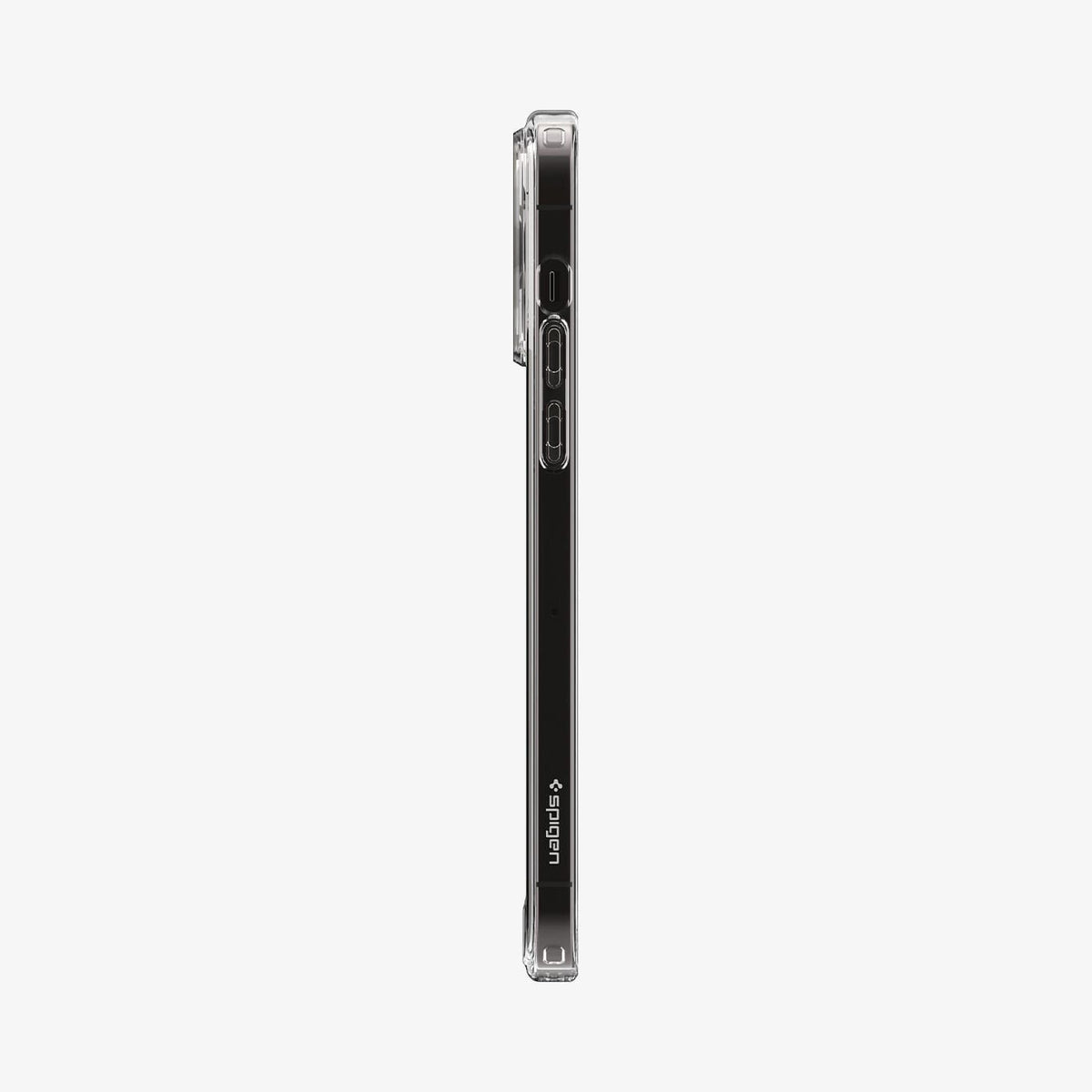 ACS04826 - iPhone 14 Pro Max Case Ultra Hybrid (MagFit) in graphite showing the side with volume controls