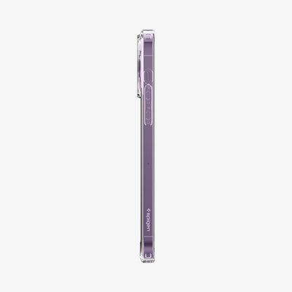 ACS04825 - iPhone 14 Pro Max Case Ultra Hybrid (MagFit) in white showing the side with volume controls