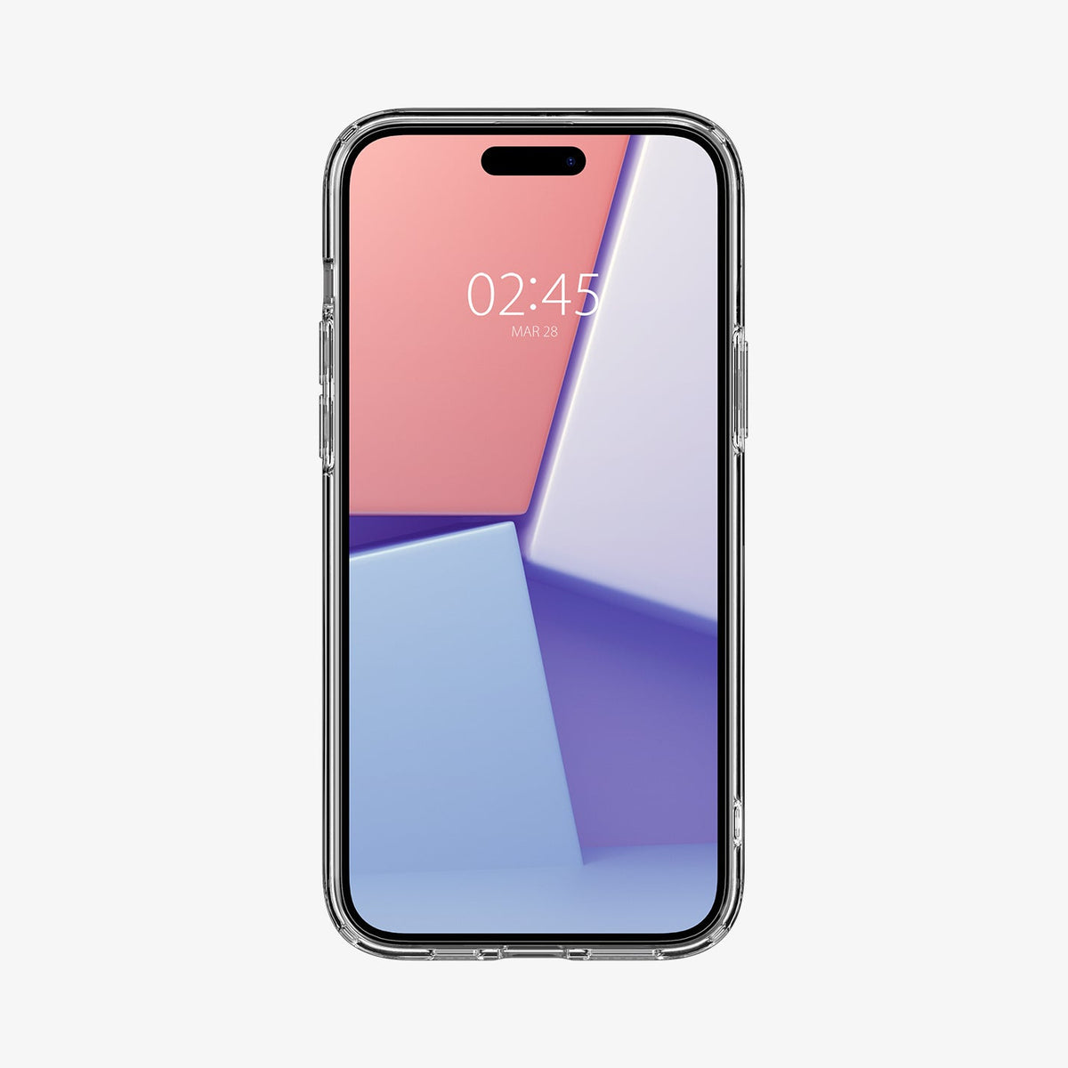 ACS06796 - iPhone 15 Case Ultra Hybrid in frost clear showing the front