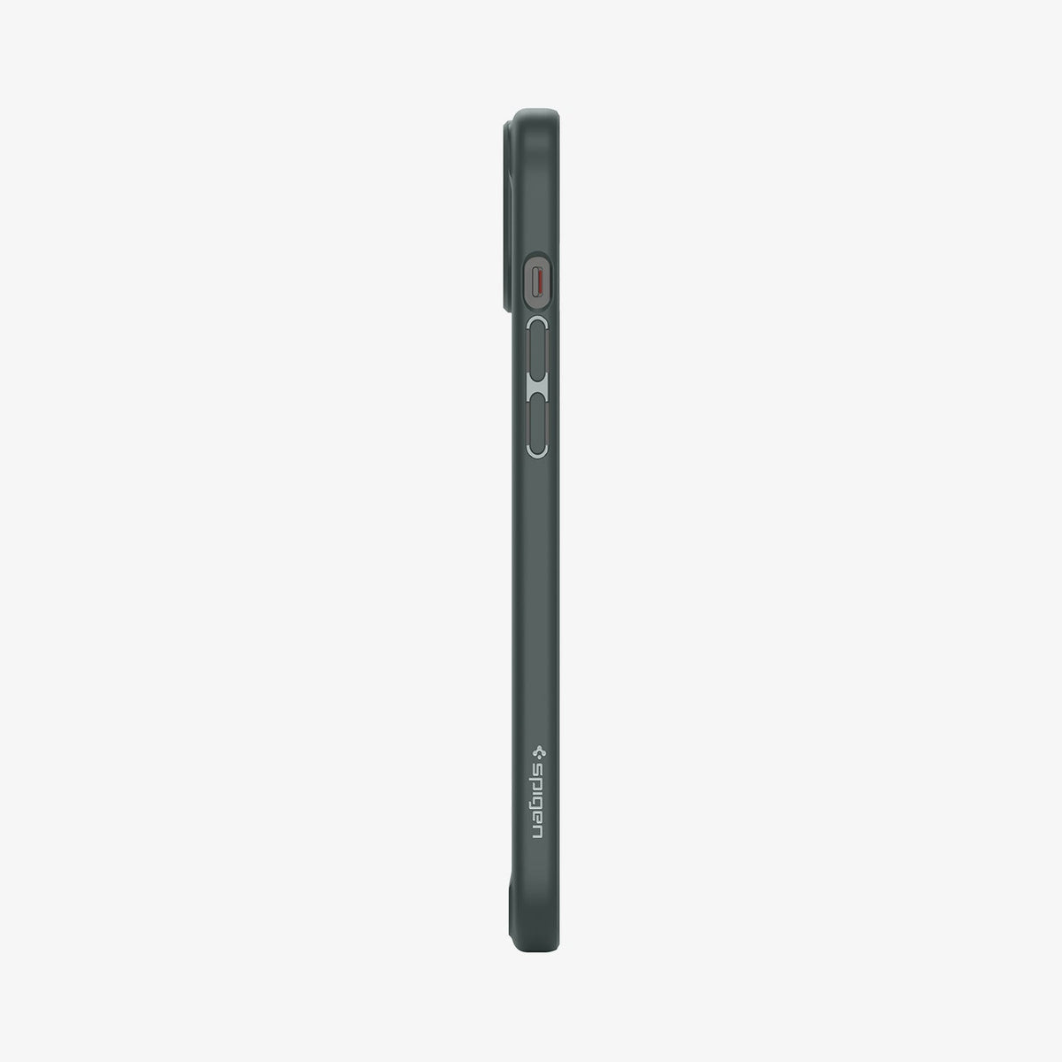 ACS06798 - iPhone 15 Case Ultra Hybrid in frost green showing the side with volume controls