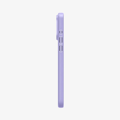 ACS06692 - iPhone 15 Pro Case Thin Fit in iris purple showing the side