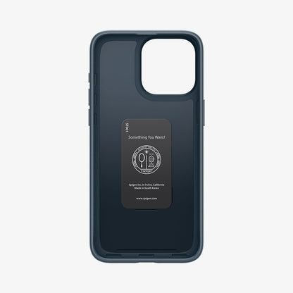 ACS06688 - iPhone 15 Pro Case Thin Fit in metal slate showing the inside of case