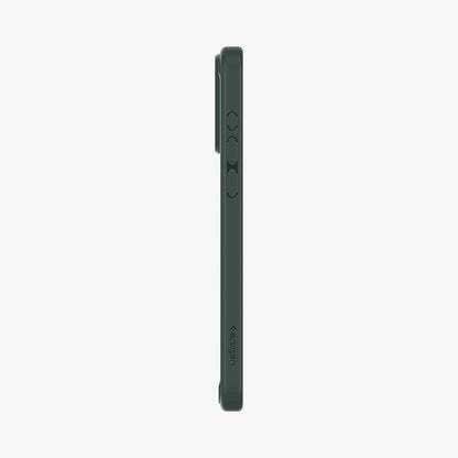 ACS06710 - iPhone 15 Pro Case Ultra Hybrid in frost green showing the side with volume controls