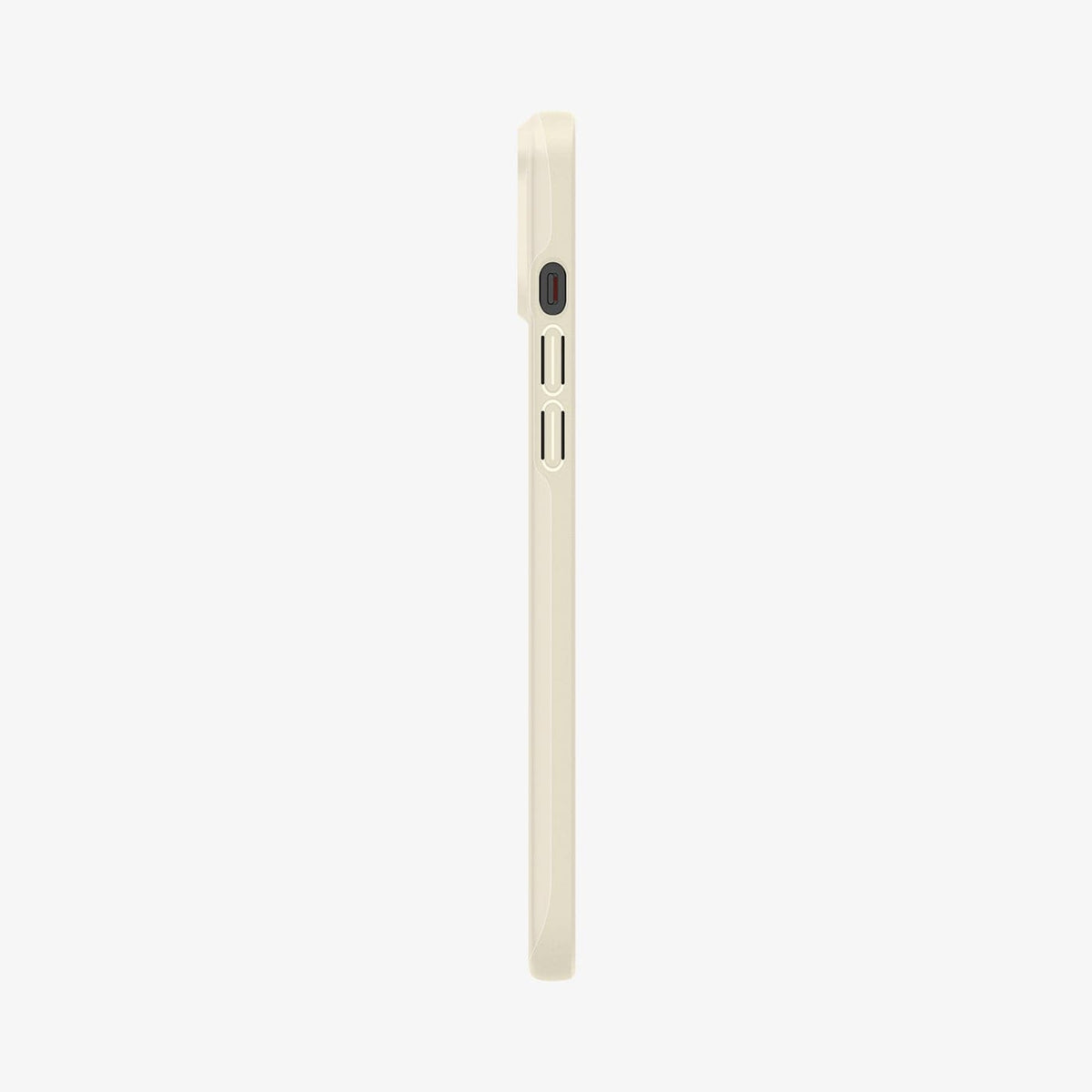 ACS06642 - iPhone 15 Plus Case Thin Fit in mute beige showing the side