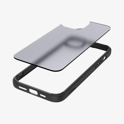 ACS06656 - iPhone 15 Plus Case Ultra Hybrid in frost black showing the multiple layers of case