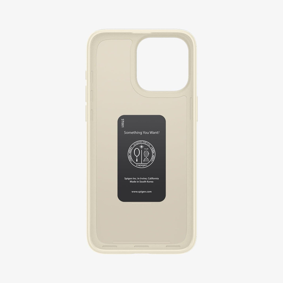ACS06551 - iPhone 15 Pro Max Case Thin Fit in mute beige showing the inside of case
