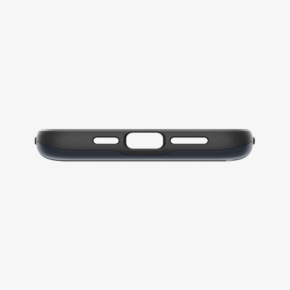ACS04838 - iPhone 14 Pro Max Case Slim Armor CS in metal slate showing the bottom with precise cutouts