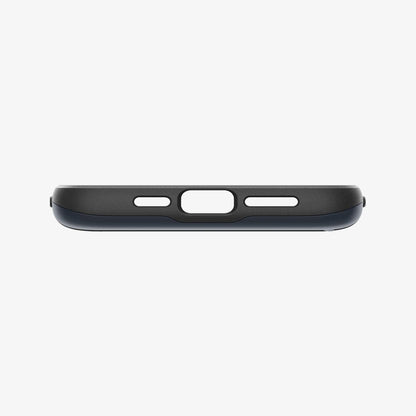 ACS04838 - iPhone 14 Pro Max Case Slim Armor CS in metal slate showing the bottom with precise cutouts