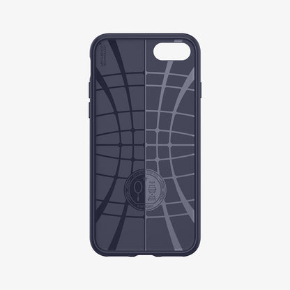 042CS21189 - iPhone SE Liquid Air case in midnight blue showing the inside