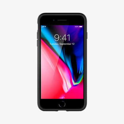043CS21137 - iPhone 8 Plus Case Ultra Hybrid in Black showing the front
