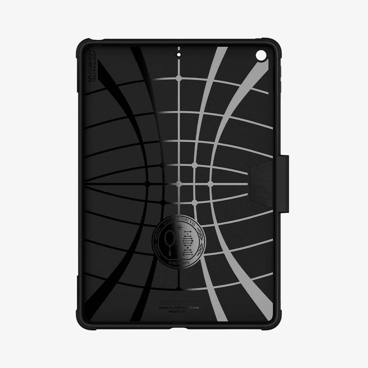 ACS01216 - iPad 10.2" Case Rugged Armor Pro in black showing the inside of case
