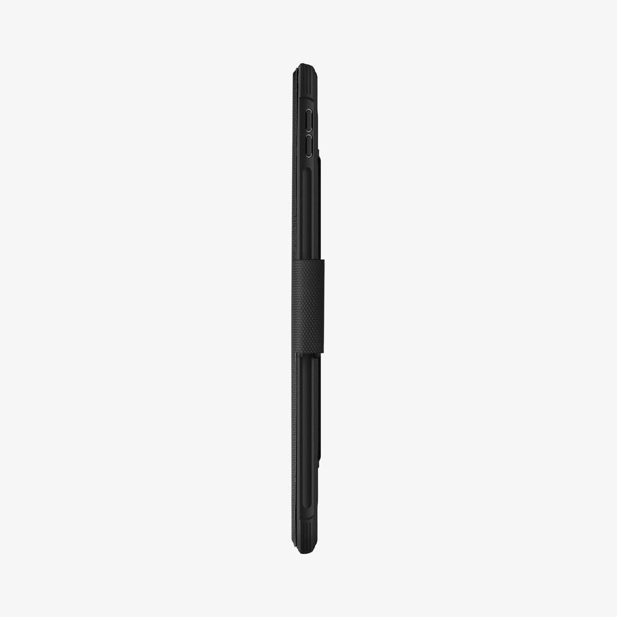 ACS01216 - iPad 10.2" Case Rugged Armor Pro in black showing the side with volume controls
