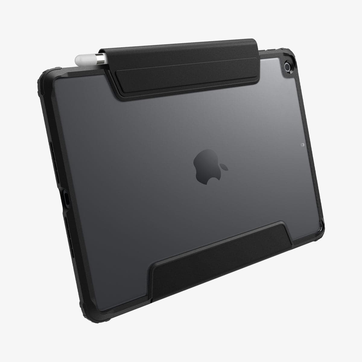 ACS03906 - iPad 10.2" Case Ultra Hybrid Pro in black showing the back and bottom
