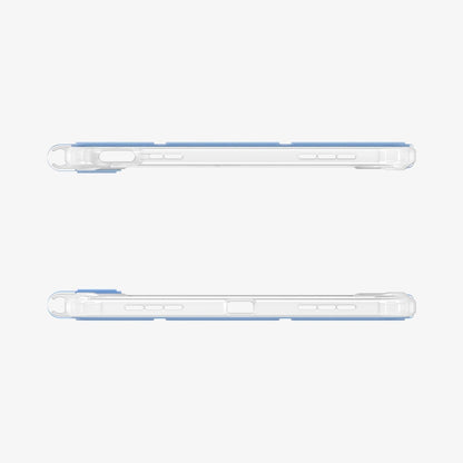 ACS05940 - iPad 10.9" Case Ultra Hybrid Pro in cornflower blue showing the top and bottom with precise cutouts