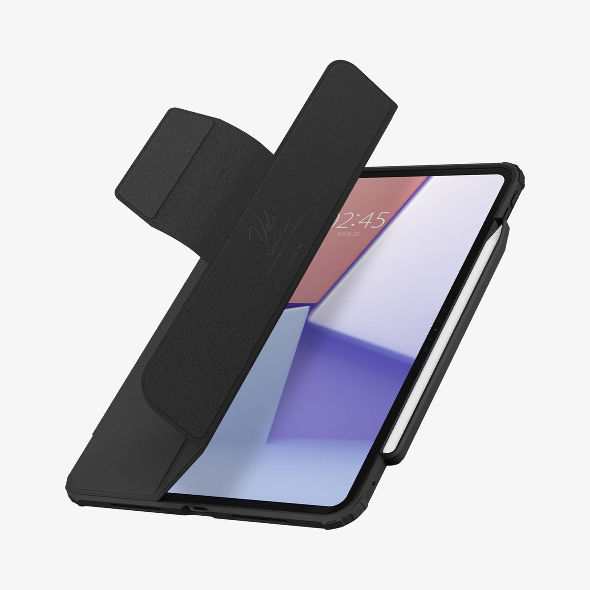 ACS07762 - iPad Pro 11-inch Case Air Skin Pro in Black showing the front with cover half open