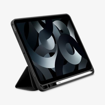 ACS01943 - iPad Air 10.9" Case Urban Fit in black showing the front with device propped up by built in kickstand