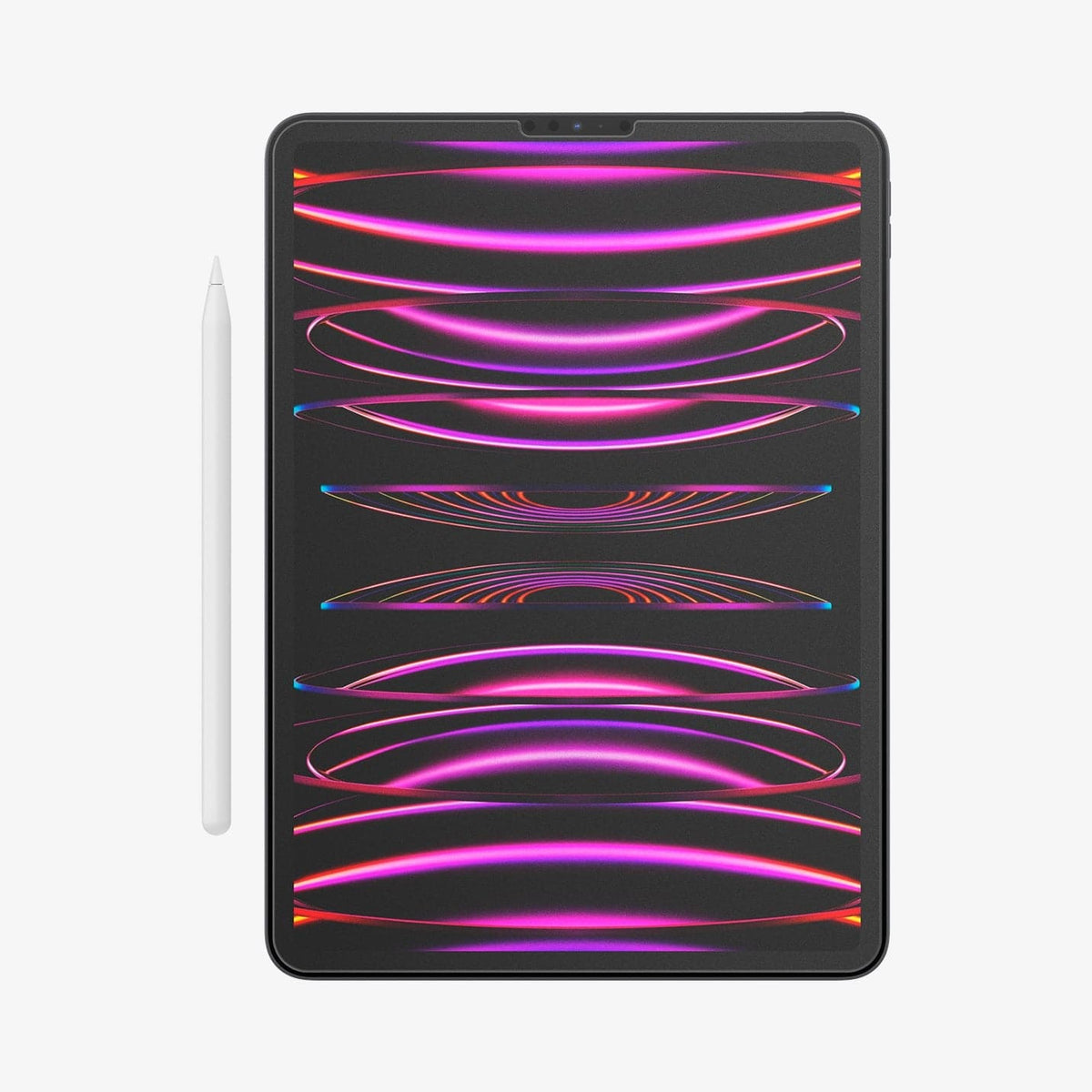 AGL02761 - iPad Pro 11" Screen Protector Paper Touch EZ Fit showing the front with pencil next to device