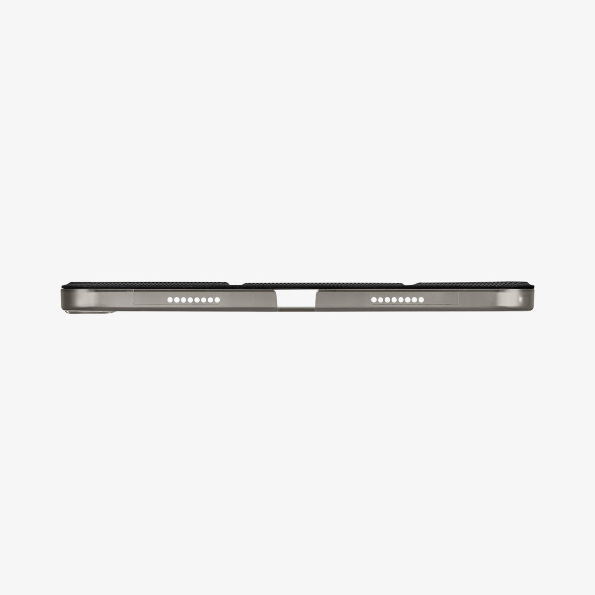 ACS05466 - iPad Pro 11" (2022/2021/2020/2018) Case Liquid Air Folio in black showing the bottom with precise cutouts