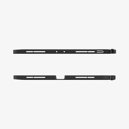 ACS05467 - iPad Pro 11" Case Thin Fit Pro in black showing the top and bottom with precise cutouts
