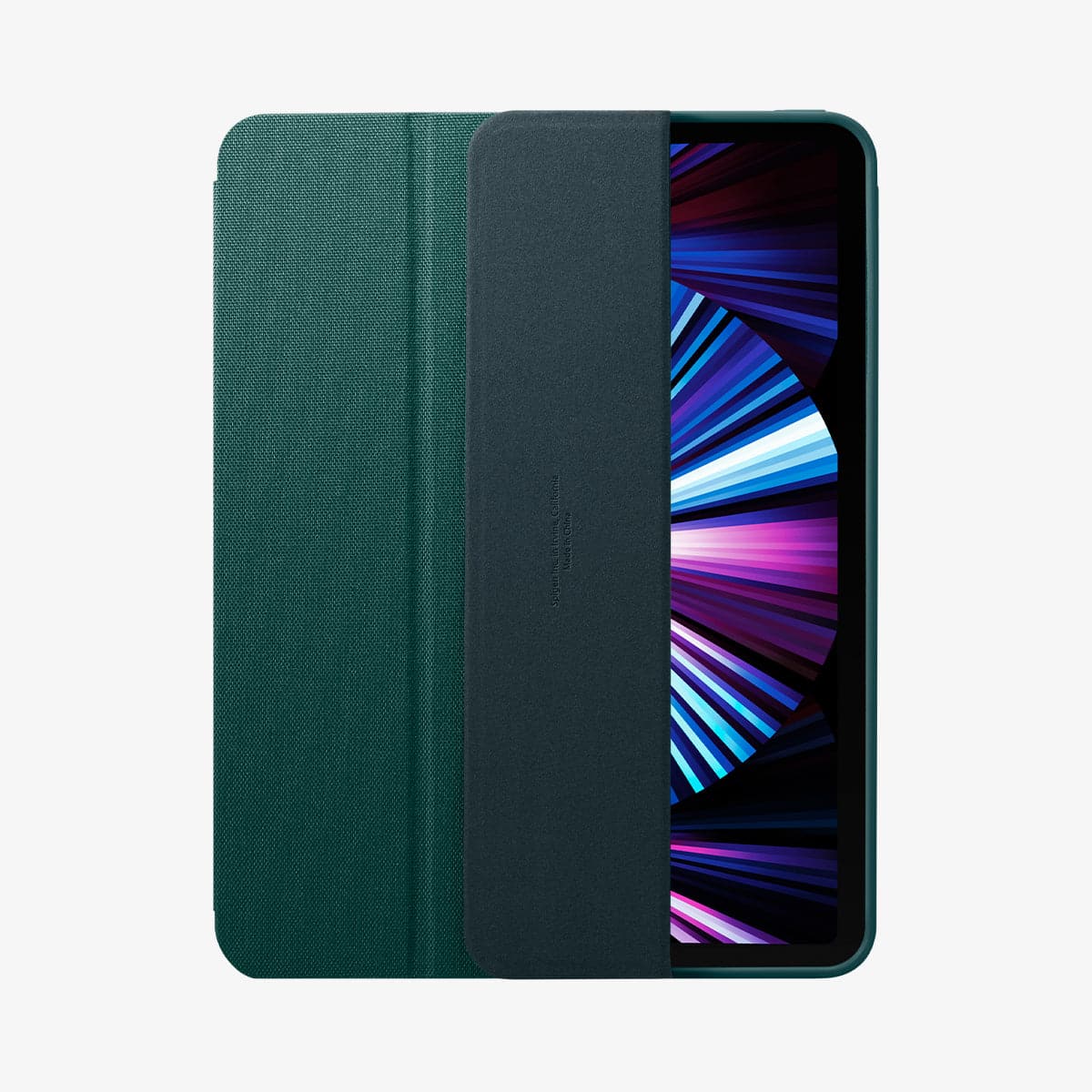 ACS01056 - iPad Pro 11" Case Urban Fit in military green showing the front with cover half open