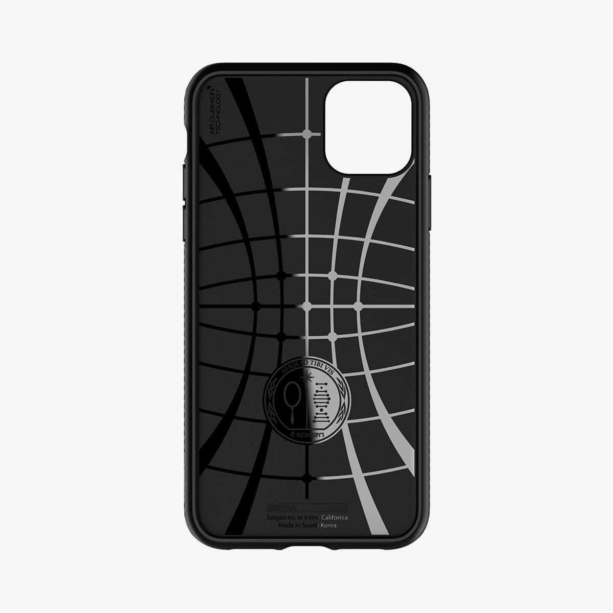 076CS27184 - iPhone 11 Case Liquid Air in matte black showing the inside of case