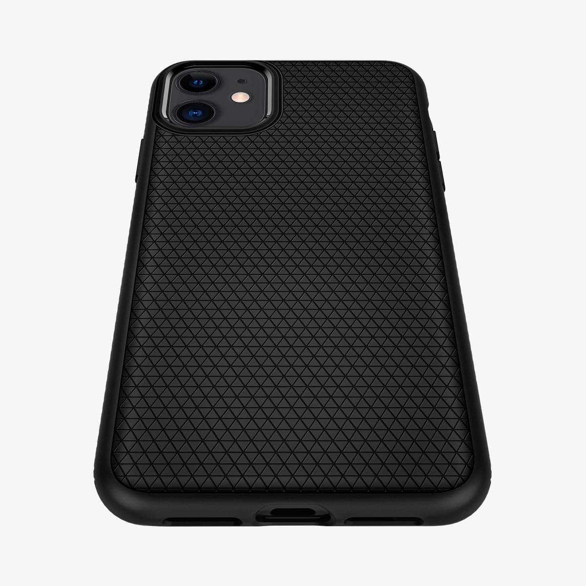 076CS27184 - iPhone 11 Case Liquid Air in matte black showing the back and bottom