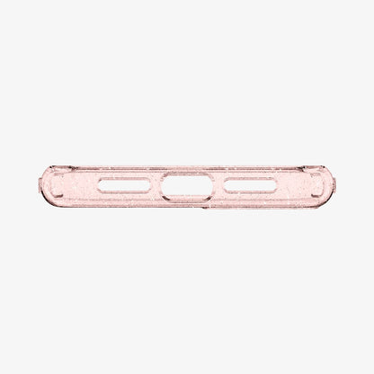 076CS27182 - iPhone 11 Case Liquid Crystal Glitter in rose quartz showing the bottom with precise cutouts