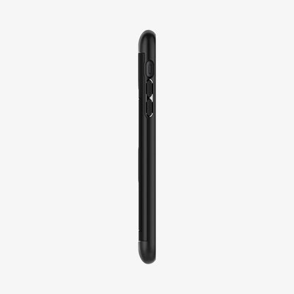 076CS27435 - iPhone 11 Case Slim Armor CS in black showing the side with volume controls