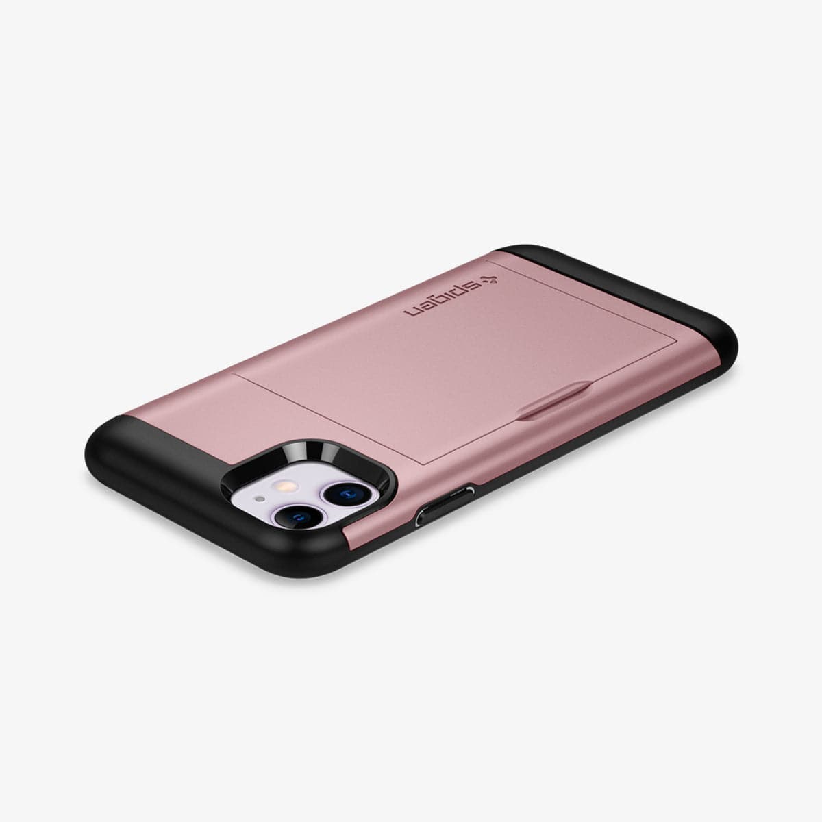 076CS27437 - iPhone 11 Case Slim Armor CS in rose gold showing the back, side and top