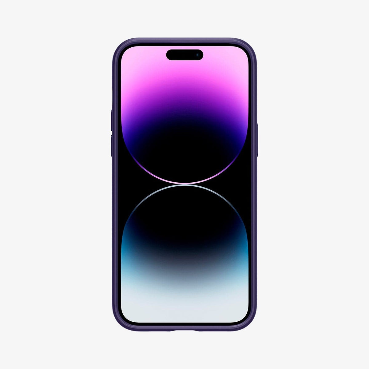 ACS05578 - iPhone 14 Pro Case Liquid Air in deep purple showing the front