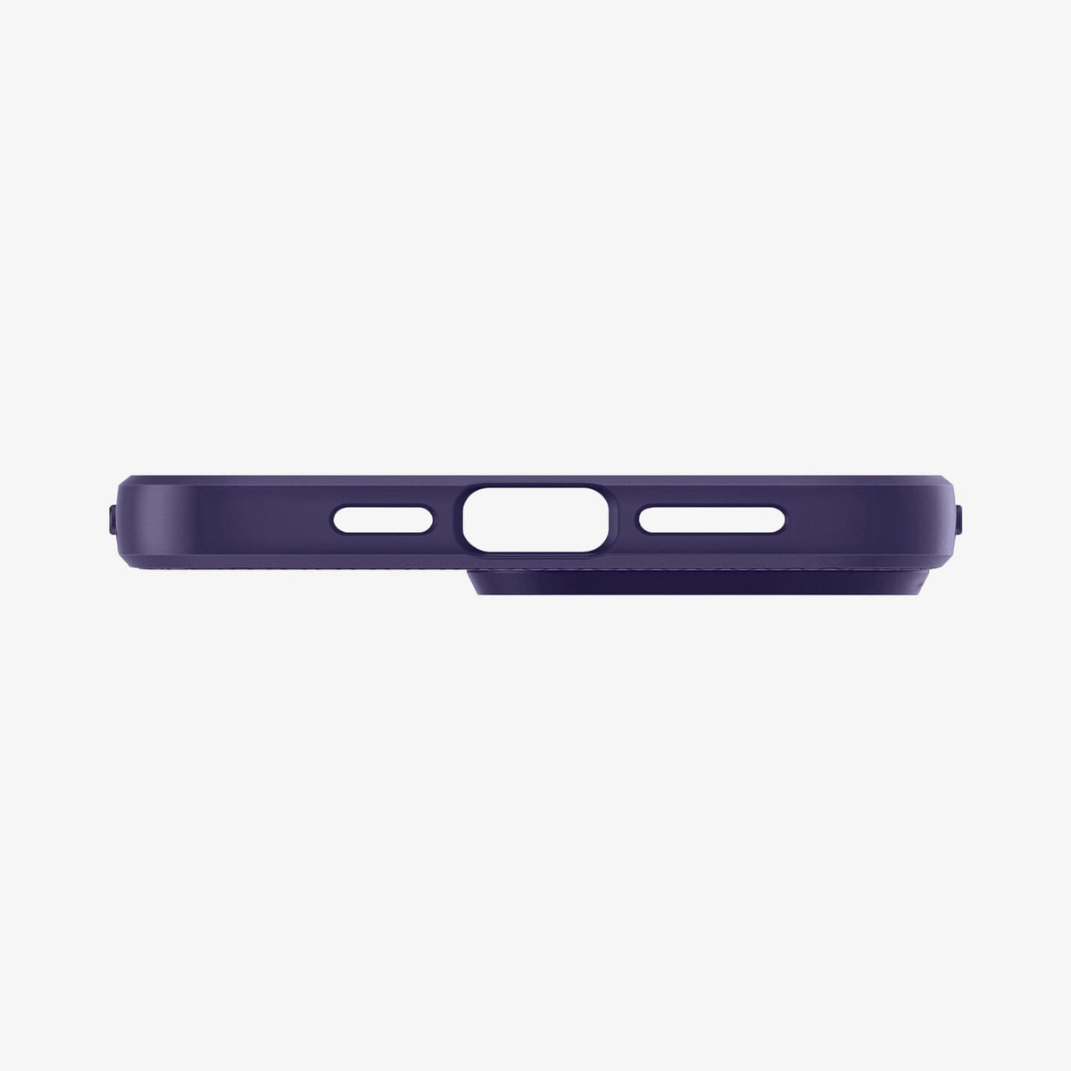 ACS05575 - iPhone 14 Pro Max Case Liquid Air in deep purple showing the bottom with precise cutouts