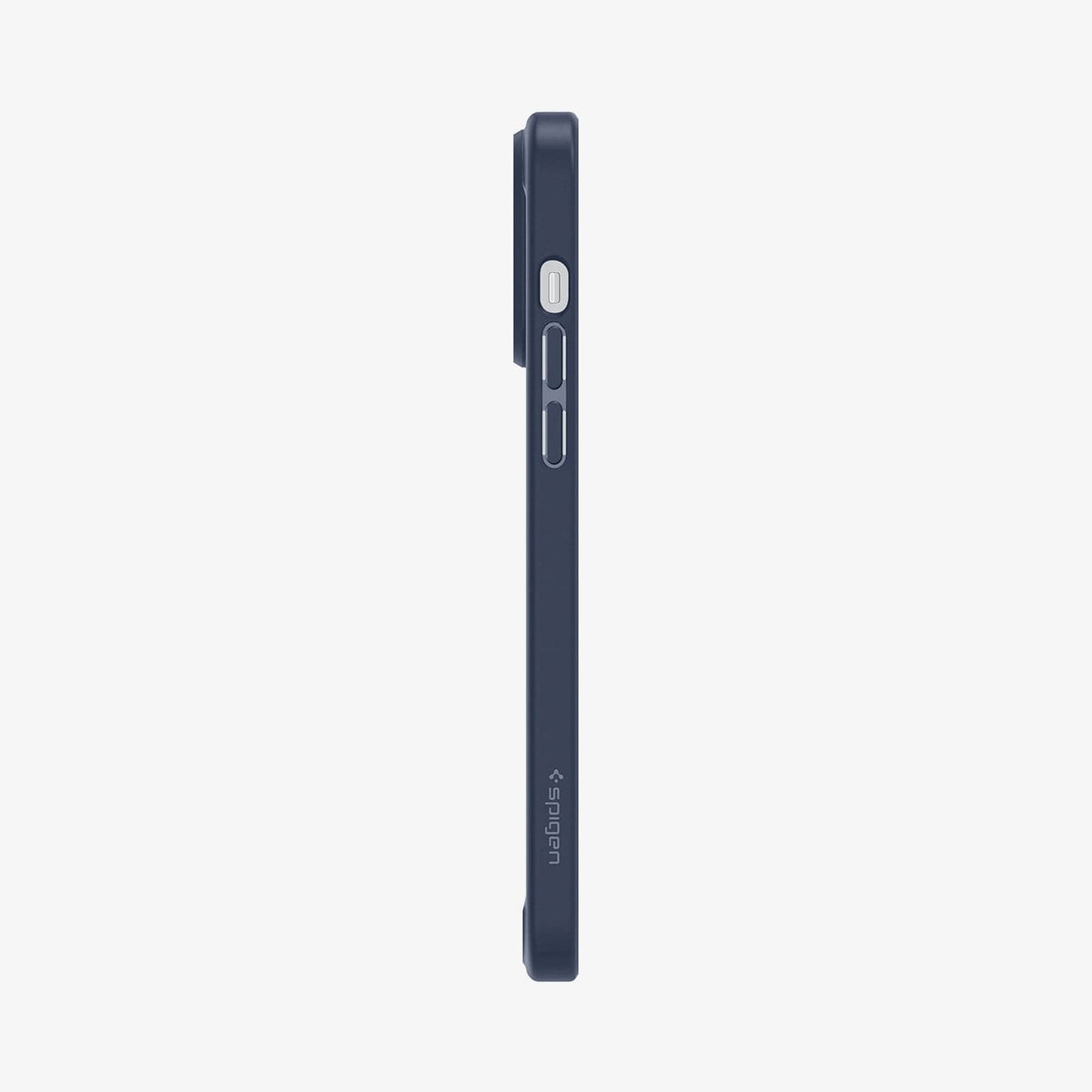 ACS04962 - iPhone 14 Pro Case Ultra Hybrid in navy blue showing the side with volume controls