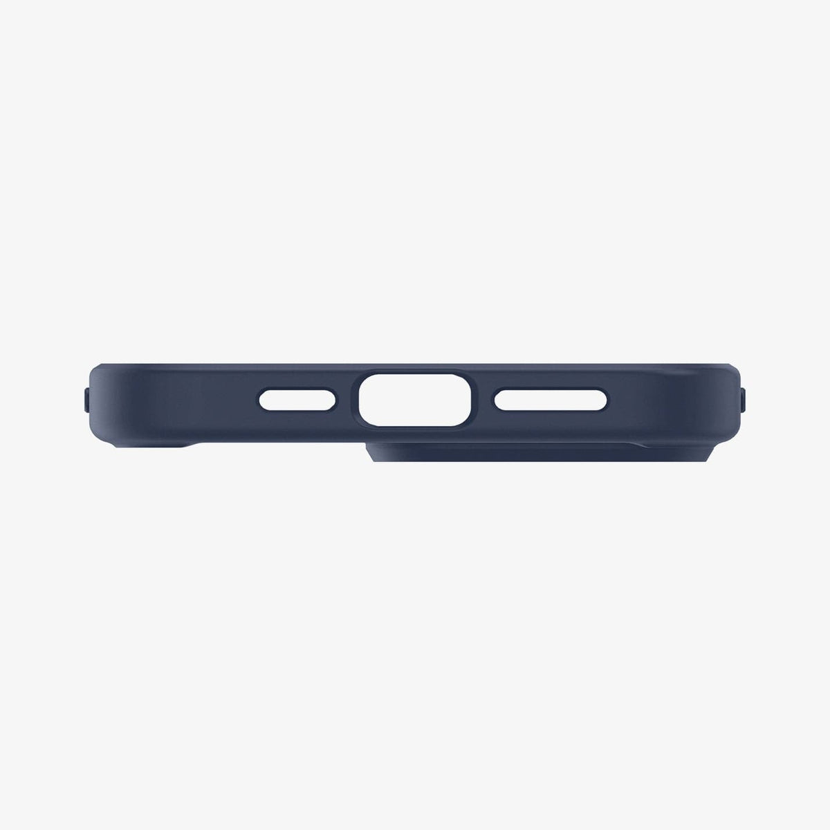 ACS04962 - iPhone 14 Pro Case Ultra Hybrid in navy blue showing the bottom with precise cutouts