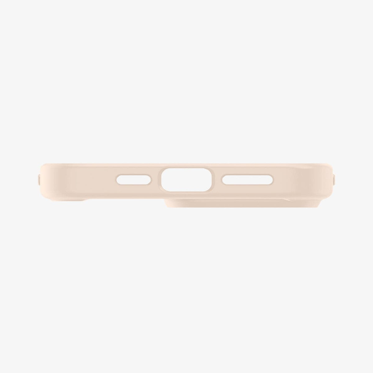 ACS04819 - iPhone 14 Pro Max Case Ultra Hybrid in sand beige showing the bottom with precise cutouts