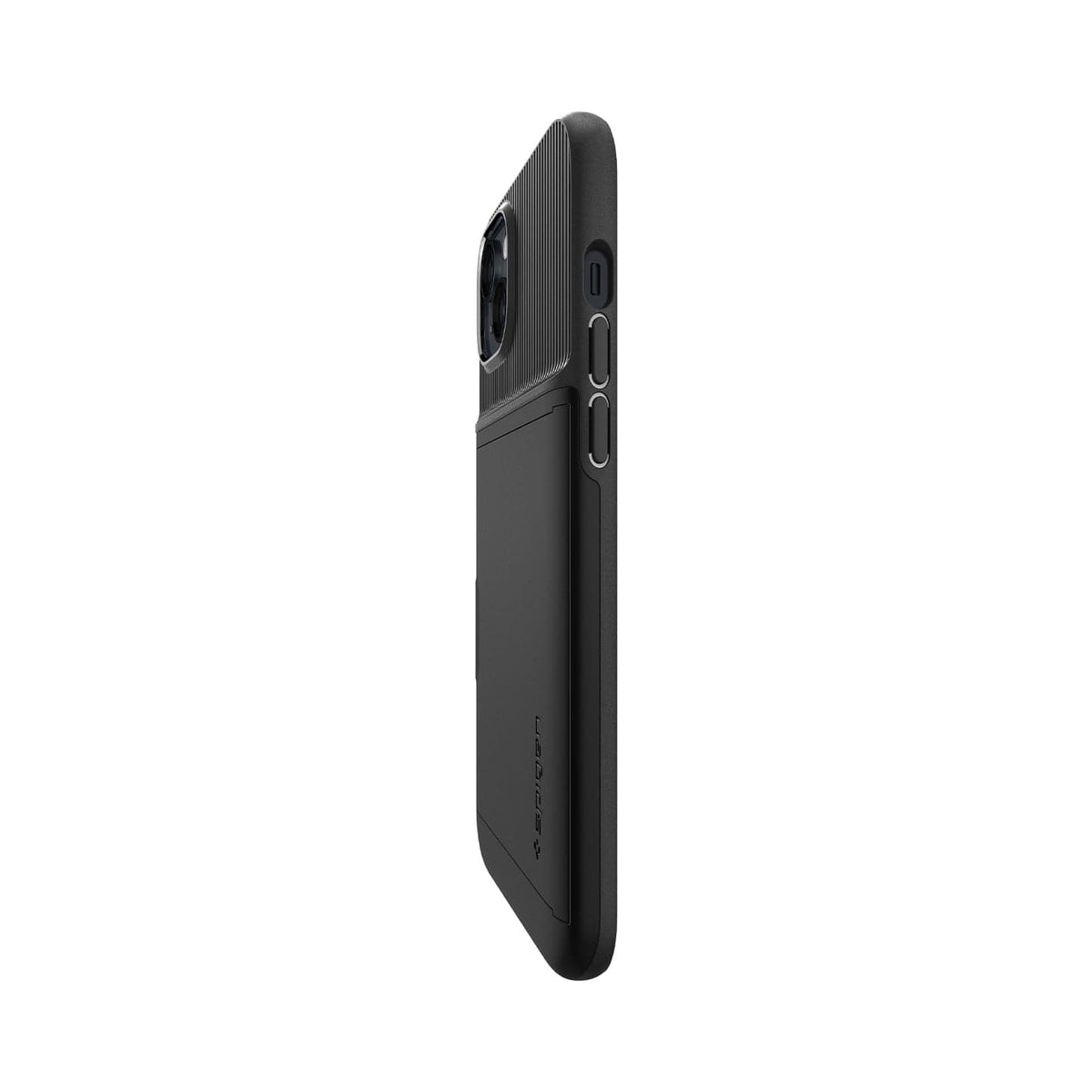 ACS05058 - iPhone 14 Case Slim Armor CS in black showing the side and partial back