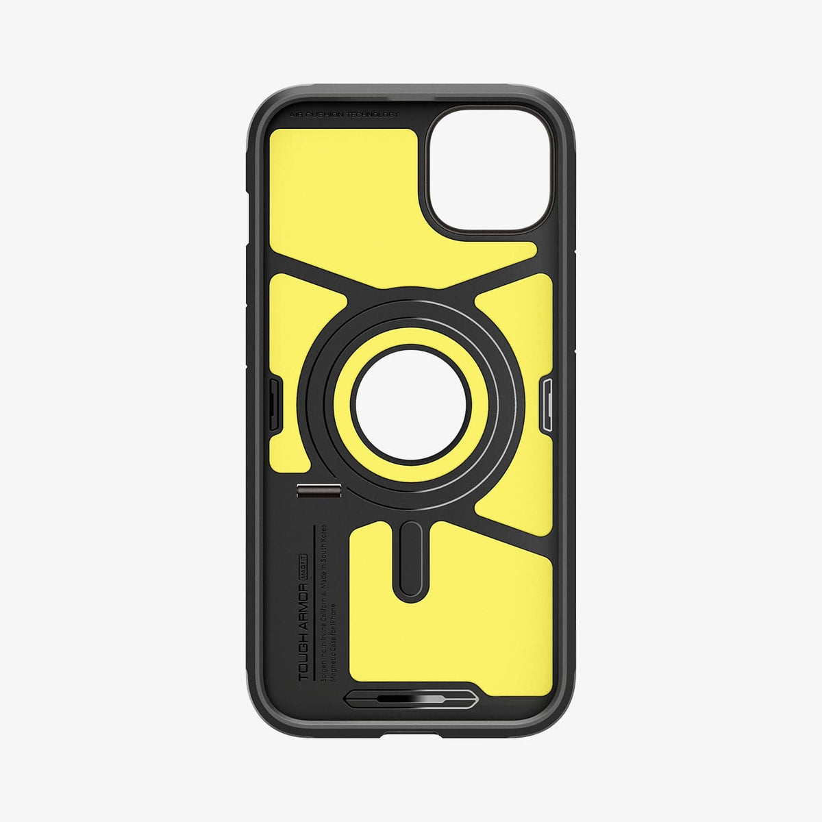 ACS05061 - iPhone 14 Case Tough Armor (MagFit) in gunmetal showing the inside of case