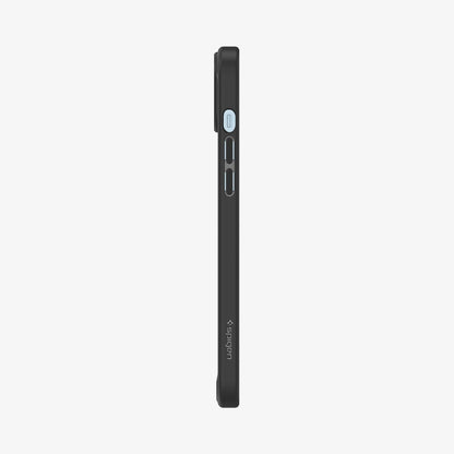 ACS05041 - iPhone 14 Case Ultra Hybrid in matte black showing the side with volume controls