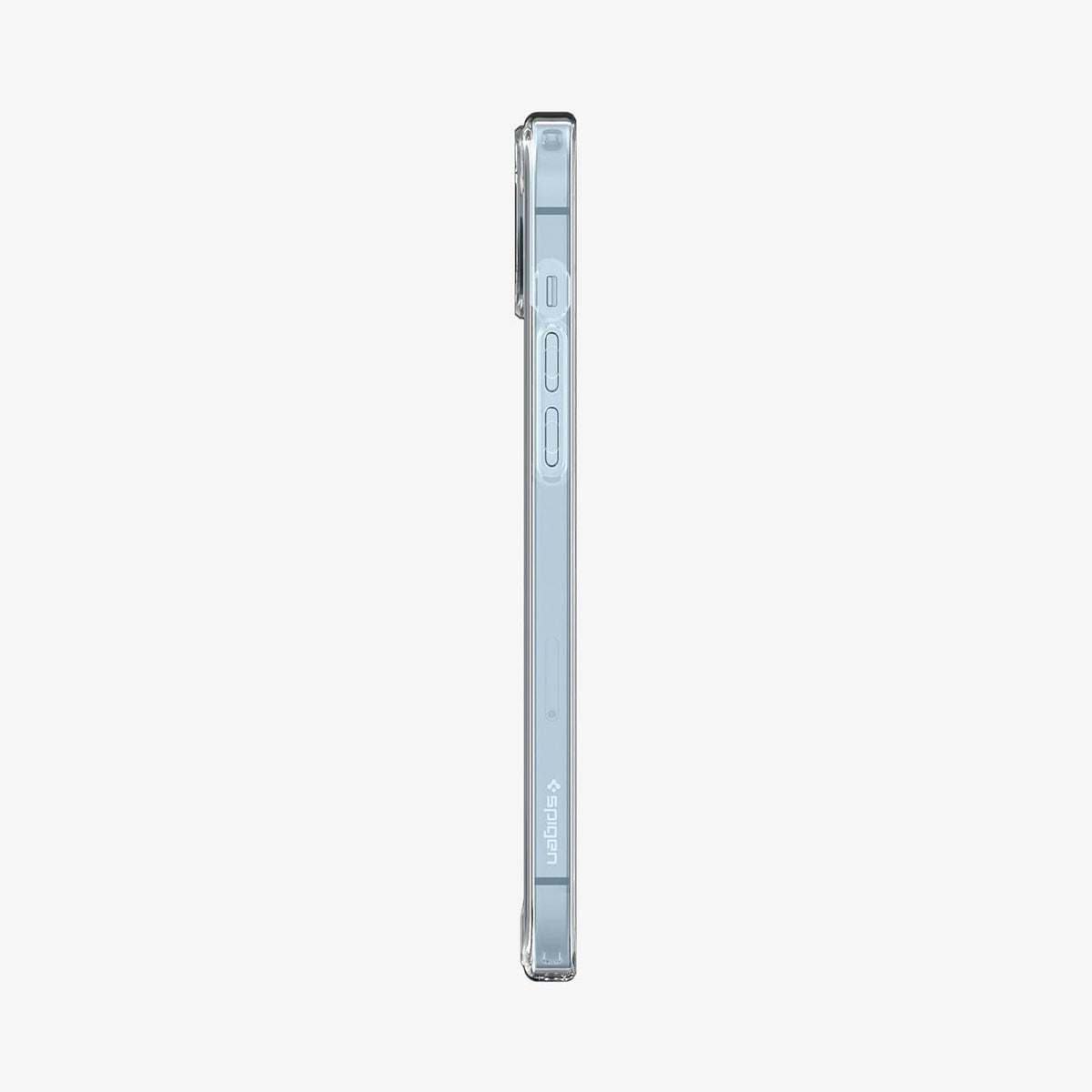 ACS05040 - iPhone 14 Case Ultra Hybrid in crystal clear showing the side with volume controls
