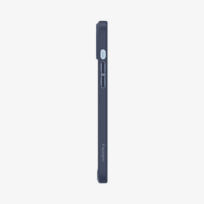 ACS04899 - iPhone 14 Plus Case Ultra Hybrid in navy blue showing the side with volume controls