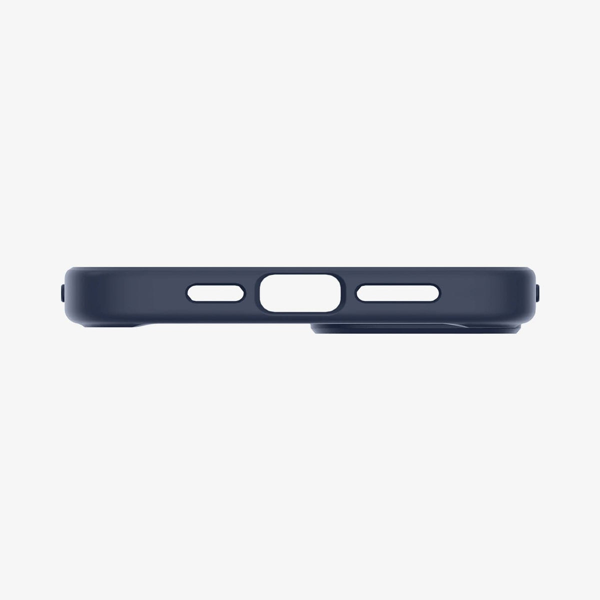 ACS04899 - iPhone 14 Plus Case Ultra Hybrid in navy blue showing the bottom with precise cutouts