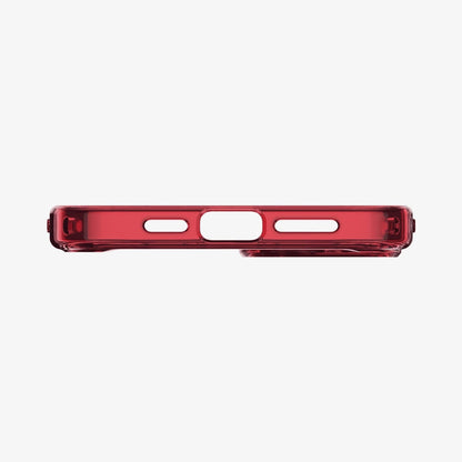 ACS04896 - iPhone 14 Plus Case Ultra Hybrid in red crystal showing the side with volume controls
