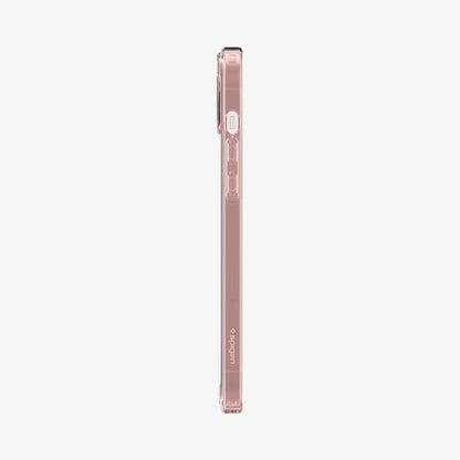 ACS05043 - iPhone 14 Case Ultra Hybrid in rose crystal showing the side with volume controls