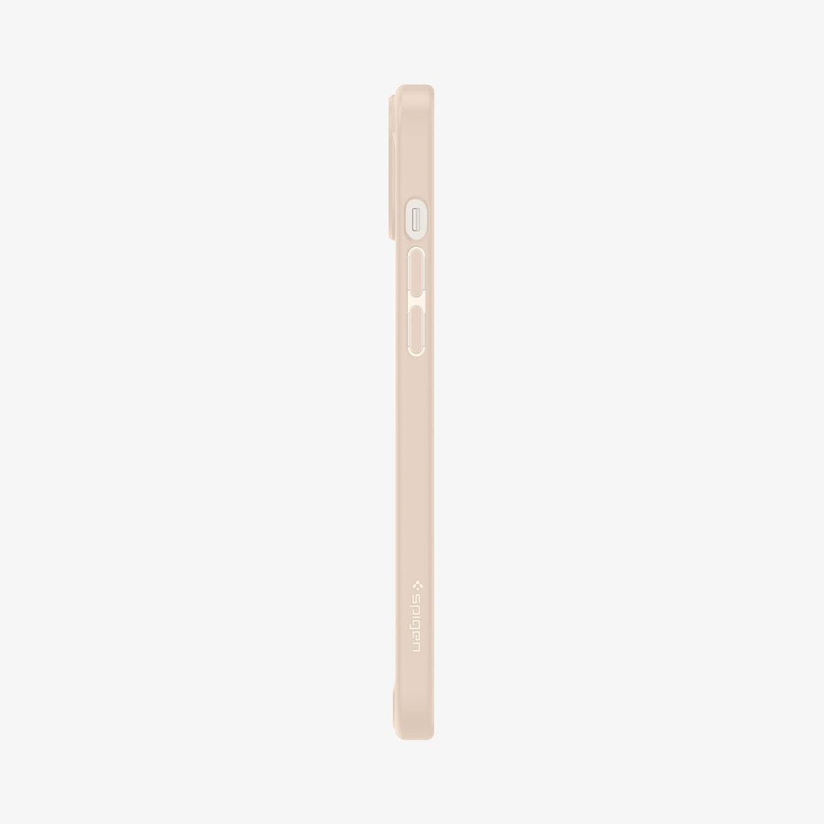 ACS05044 - iPhone 14 Case Ultra Hybrid in sand beige showing the side with volume controls