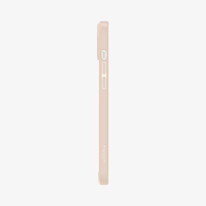 ACS05044 - iPhone 14 Case Ultra Hybrid in sand beige showing the side with volume controls
