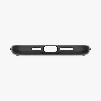 ACS04911 - iPhone 14 Plus Case Slim Armor CS in black showing the bottom with precise cutouts
