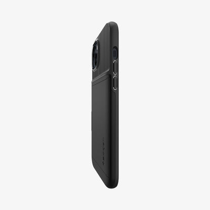 ACS04911 - iPhone 14 Plus Case Slim Armor CS in black showing the side and partial back